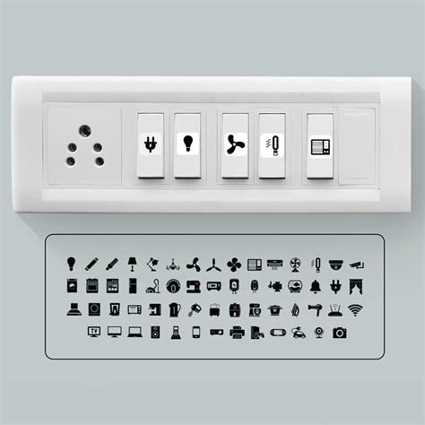 Buy Mid9t Owl | Switch ID Sticker/Labels for Home & Office Electric ...