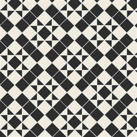Blenheim Black and Dover White Original Style victorian floor tile design