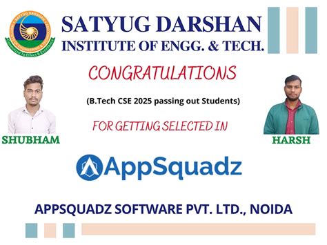 Placements – SDIET | Satyug Darshan Institute of Engineering & Technology