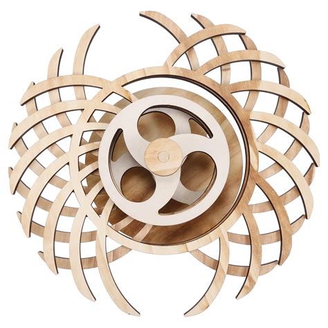 Buy Wood Windmill Wall Art Wind Spinner Kinetic Sculpture Wall ...