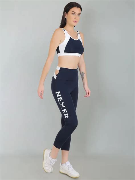 N-Gal Dry Fit Activewear Workout Yoga Gym Tights & Crop Top Sports Bra ...