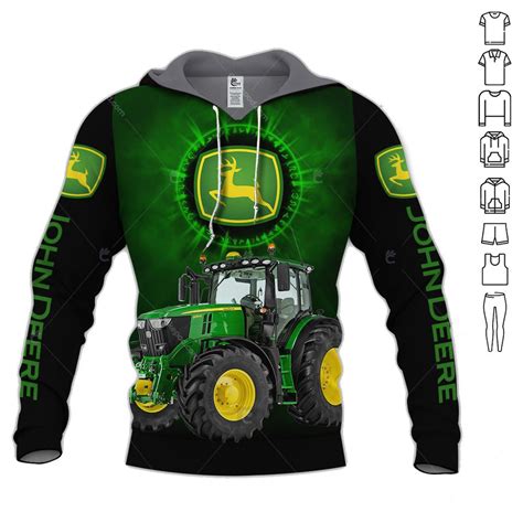 John Deere Tractor 3D All Over Printed Hoodie Shirts Jd52 - Hearthtops ...