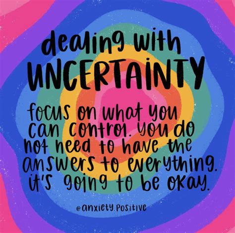 Dealing with Uncertainty - Focus on What You Can Control