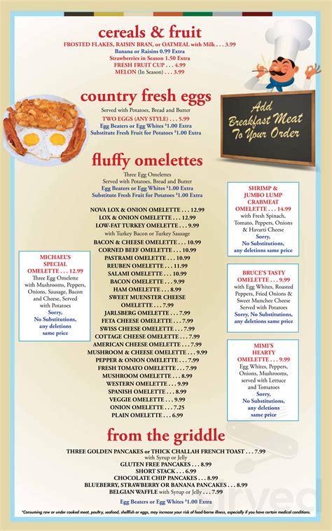 Ben & Irv's menu in Huntingdon Valley, Pennsylvania, USA