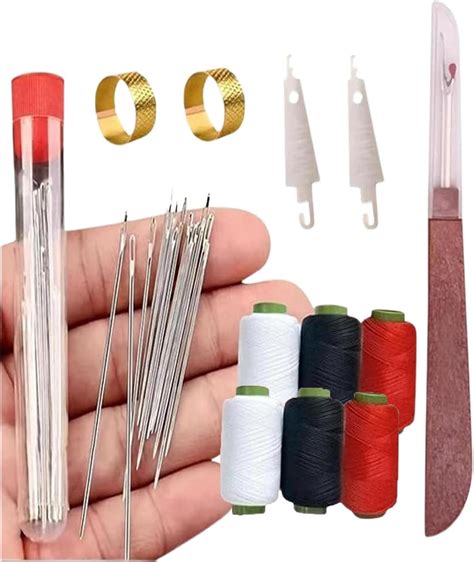 37PCS Needle Threader Tool Kit, Complete Sewing Kit Box with Tailoring ...