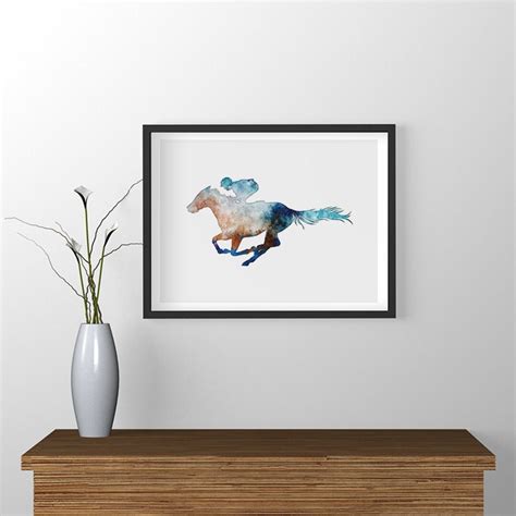 Equestrian Print | Watercolor Artwork | Motivational Sports Poster ...