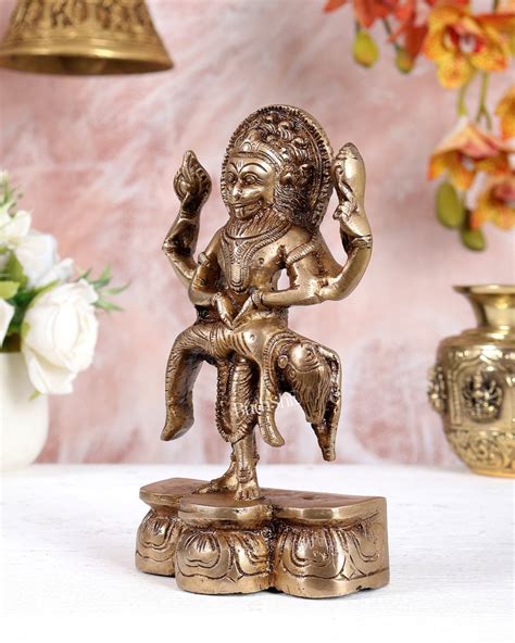 Brass Narasimha Killing Hiranyakashyap Idol – Lord Narasimha Avatar St ...