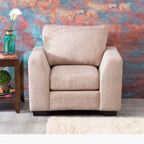 Buy Wheaton Alberta Fabric 1-Seater Sofa - Beige from Home Centre at ...