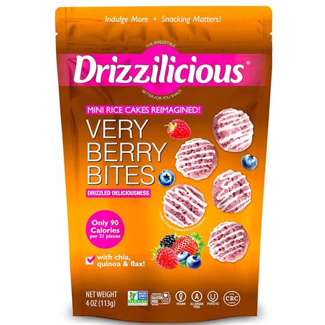 Amazon.com: Drizzilicious Mini Flavored Rice Cakes Very Berry - Rice Crisps, Healthy Snack for ... - where to buy drizzilicious rice cakes
