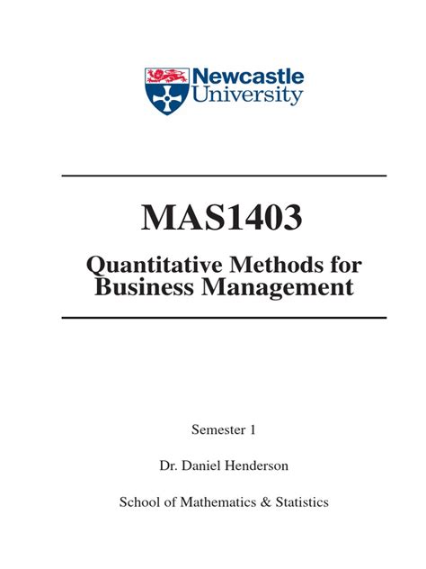Image result for Quantitative Methods Book Cover