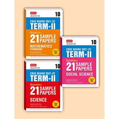 MTG ScoreMore 21 Sample Papers for CBSE Term 2 Class 10 Science, Maths ...