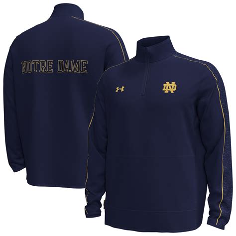 Men's Under Armour Navy Notre Dame Fighting Irish Command Quarter-Zip ...