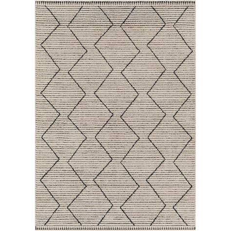 Surya Cozy 8 X 10 (ft) Dark Gray Indoor Geometric Global Area Rug ...