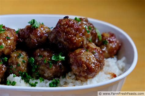 Farm Fresh Feasts: Asian Maple Sausage Meatballs (Gluten Free)