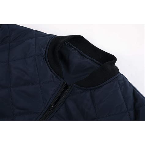 Men's Bomber Quilted Jacket Diamond Padded Jacket Winter Outdoor Chunky ...