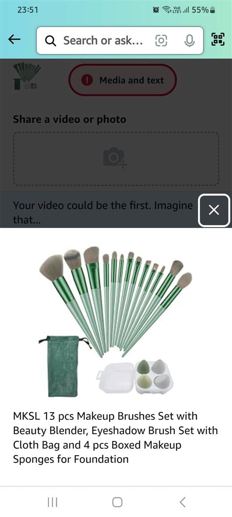 MKSL® 13 pcs Makeup Brushes Set with Beauty Blender, Eyeshadow Brush ...