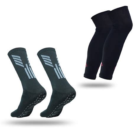 Buy Mizaki Anti-Slip Football Socks and Leg sleeve Combo Pack for Men ...