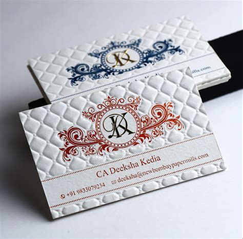 Embossed Logo Calling Card 的图像结果