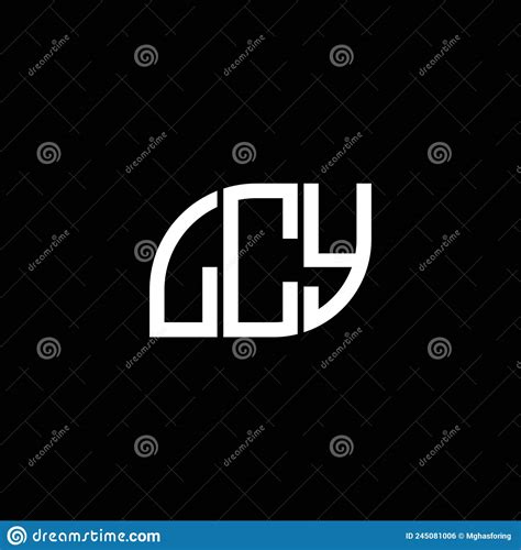 LCY Letter Logo Design on Black Background. LCY Creative Initials ...