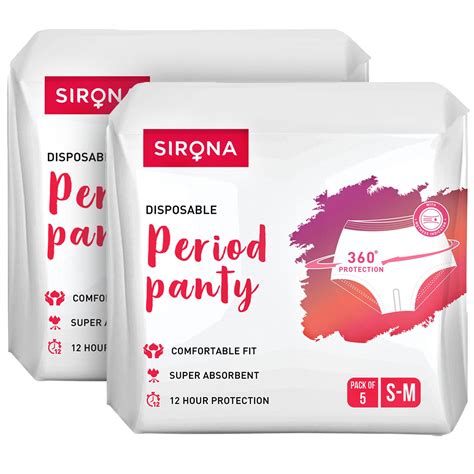 Buy Sirona Disposable Period Panties for Women | S – M | 360° Sanitary ...