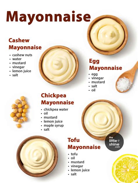 7 Thick and creamy Mayonnaise Recipe with vegan variations - The Little ...