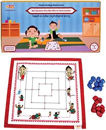 Buy Desi Toys Bal Ganesha Nine Men's Morris/Mills Game/Navakankari ...