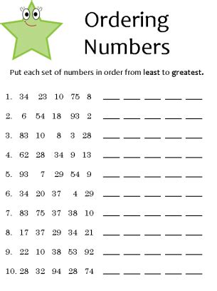 Ordering Numbers Activity - Ordering Numbers Worksheet - Worksheets Library