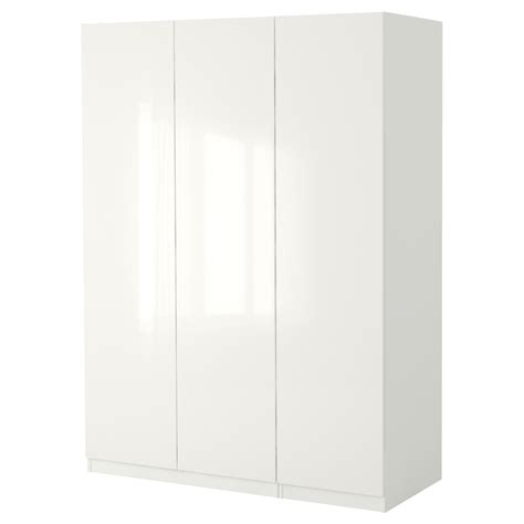 PAX / FARDAL wardrobe, white/high-gloss/white, 150x60x236 cm (59x235 ...
