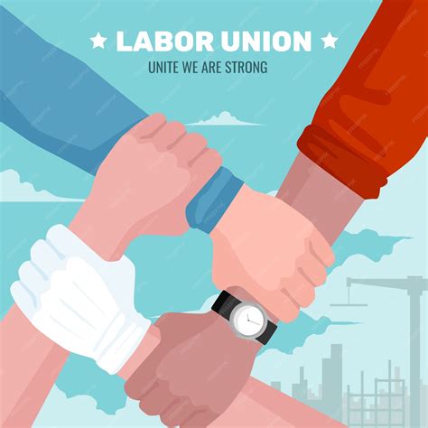 Hand drawn labor union illustration | Premium Vector