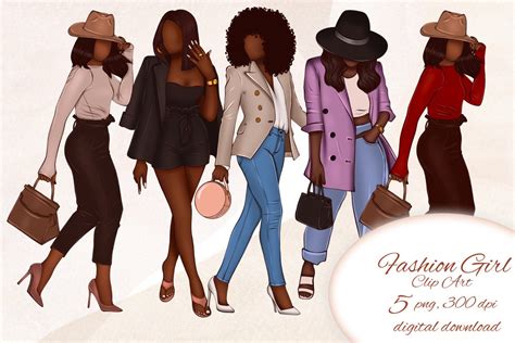 Black Women Clipart Graphic by DigitalArtMary · Creative Fabrica