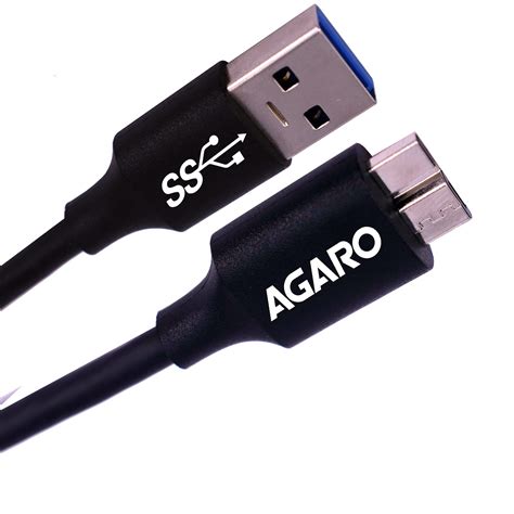 AGARO GoldPlated USB 3.0 A Male to Micro B Male Adapter Cable, High ...