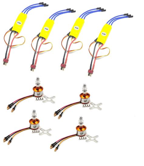 Invento 4pcs 40A ESC + 800KV BLDC Brushless Motor A2212 For Aircraft ...