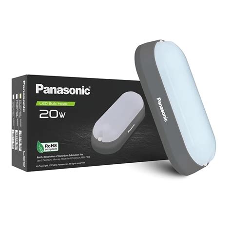 Panasonic Polycarbonate 20W LED Bulkhead, IP54 Outdoor Waterproof ...