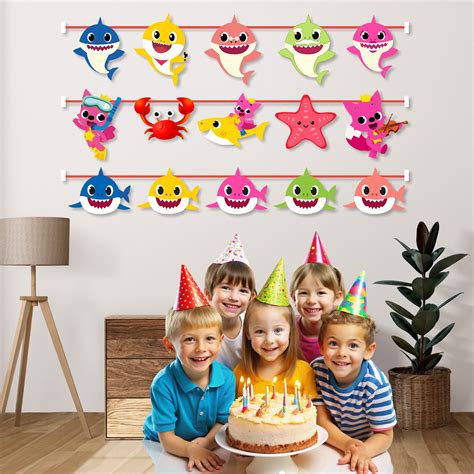 Baby Shark Theme Character Bunting – Blu Party