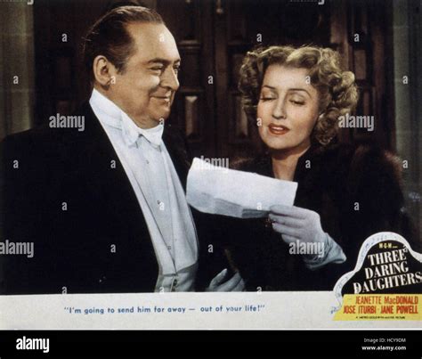THREE DARING DAUGHTERS, Edward Arnold, Jeanette MacDonald, 1948 Stock ...