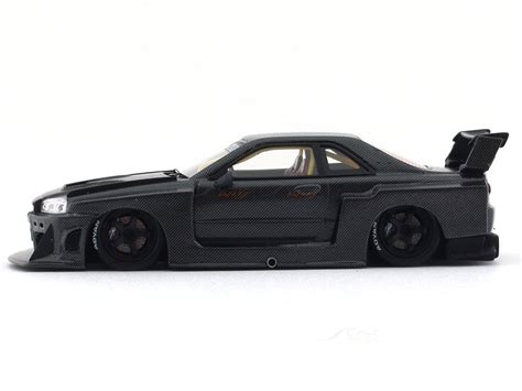 Nissan Skyline ER34 LBWK black 1:64 Stance Hunters Resin scale model ...