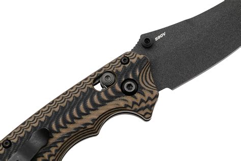 Benchmade Mini Bedlam 865BK-01 Black Cerakote CPM S90V, Black Coyote OD ...