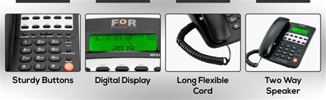 FOR MF41 Corded/Wired Landline Phone (Black) : Amazon.in: Electronics