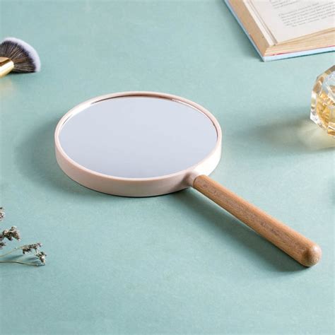 Modern Two Sided Handheld Mirror Baby Pink Online - Premium Handheld ...