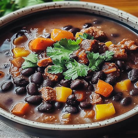 Hearty Brazilian Black Bean Stew with Smoky Meats