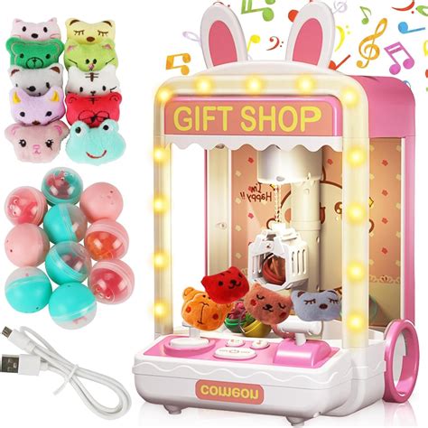 Skirfy Mini Claw Machine for Kids, Rabbit Dispenser Vending Machine ...