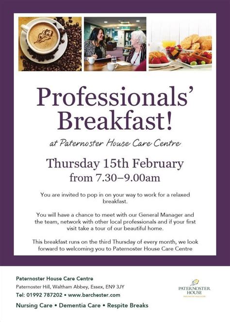 Paternoster House Professionals Breakfast, Paternoster House Care ...