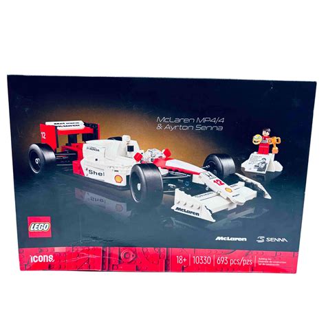 LEGO Icons 10330 McLaren Ayrton Senna Formula 1 Race Car Building Set ...