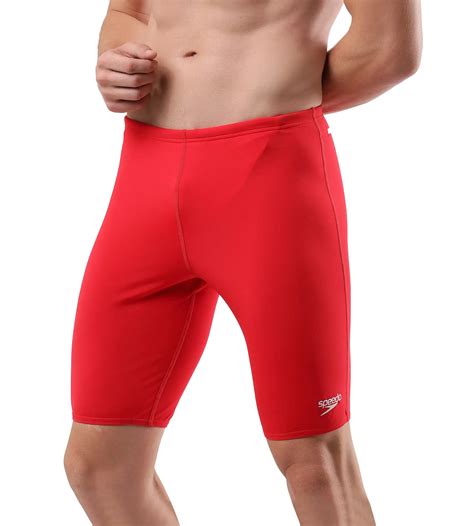 Buy Speedo Essential Endurance Plus Jammer Fedred-White Swimwear Online ...