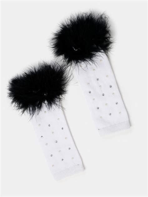 TIPY TIPY TAP FUR LEG WARMER WITH SOCKS & HEADBAND - WHITE – Tipy Tipy Tap