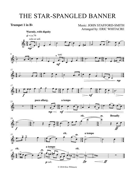 Trumpet Solo Star Spangled Banner at Maddison Rosenthal blog