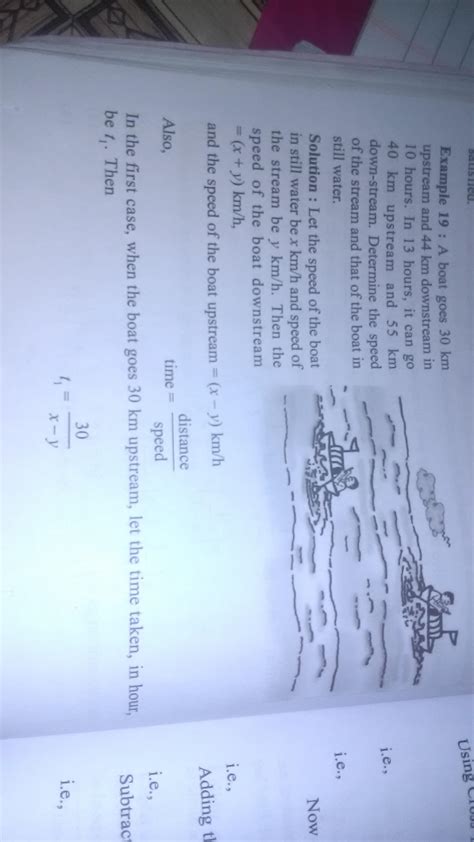 a boat goes 30km upstream and 44km downstream in 10h - Brainly.in