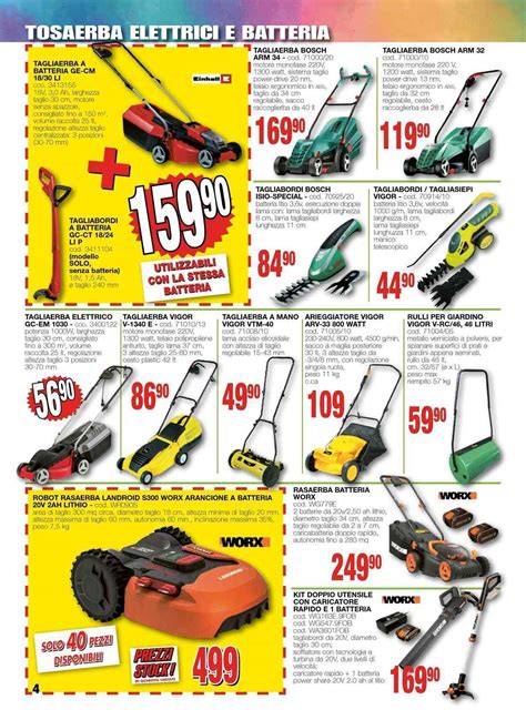 Offerte Tagliaerba elettrico nel volantino, prezzi negozio  