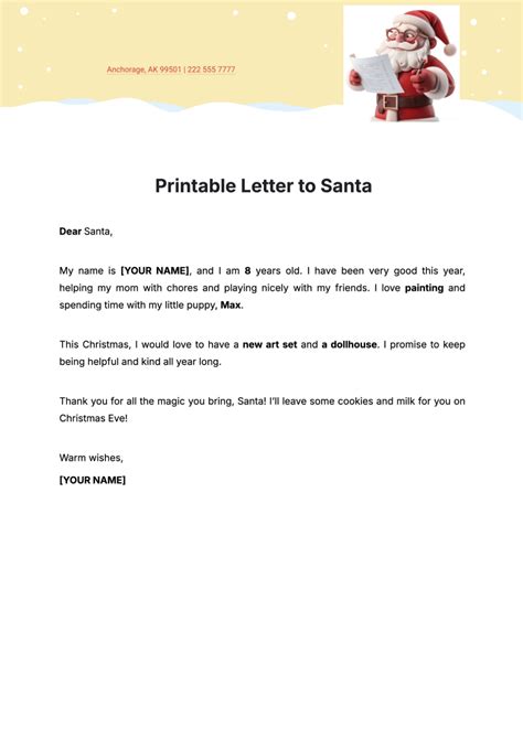 Secret Santa Letter Template - Templates.maexproit.com