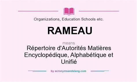 Répertoire d'autorité-matière encyclopédique et alphabétique unifié